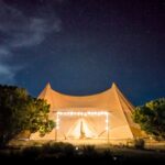 Tent Glowing at Night